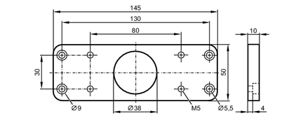 Wspornik montażowy  ADAPTER 130X30X10 (E12573) - IFM