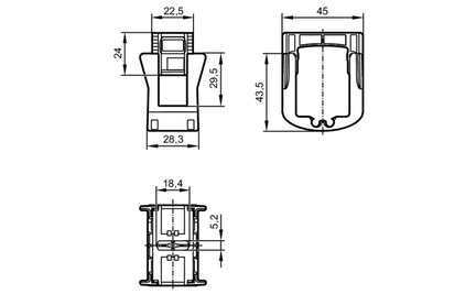 Adapter do montażu na rurociągu (E12676) - IFM