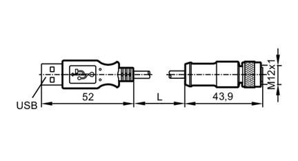 Przewód połączeniowy USB (E12689) - IFM