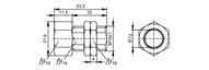 Tuleja montażowa z blokadą FIXING/M12/NT/FE/END STOP (E12738) - IFM