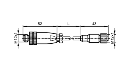 Przewód połączeniowy V do GH080MSS00,3H05STGH050MSS (E12799) - IFM