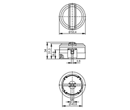Znacznik Położenia do Siłowników Zaworowych PUCK 53MM BASIC 20MM SHAFT 2-wAY (E12828) - IFM