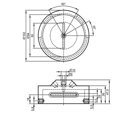 Znacznik Położenia do Siłowników Zaworowych Puck d=102mm (E17119) - IFM