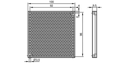 Odbłyśnik do czujników  refleksyjnych REFLECTOR TS-96x96 (E20454) - IFM