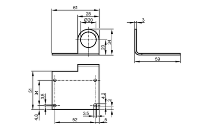 Wspornik kątowy ANGLE BRACKET REFLECTOR (E20724) - IFM