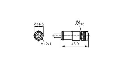Przewód z gniazdem A do GH080MSS0002B08 (E20738) - IFM