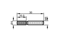 Głowica pomiarowa do światłowodowego czujnika w układzie bramki  FE-11-EPA-M5x30/F1x1 (E20767) - IFM