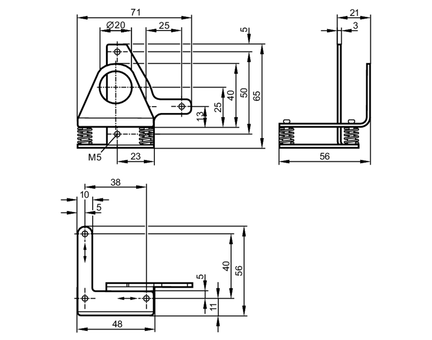 Adapter do montażu i dokładnej regulacji czujników  laserowych (E20794) - IFM