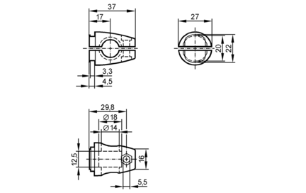Zestaw montażowy  do czujników  do pozycjonowania CLAMP M12 ROD MOUNTING (E20795) - IFM
