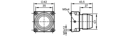 Adapter montażowy  do Optycznych czujników  Poziomu (E21224) - IFM