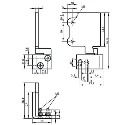 Adapter do Montażu I dokładnej Regulacji czujników  Laserowych (E21226) - IFM