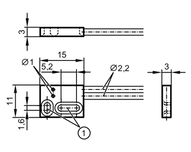 Czujnik światłowodowy odbiciowy FT-11-EPV-Q3/F2x1/2m (E21314) - IFM