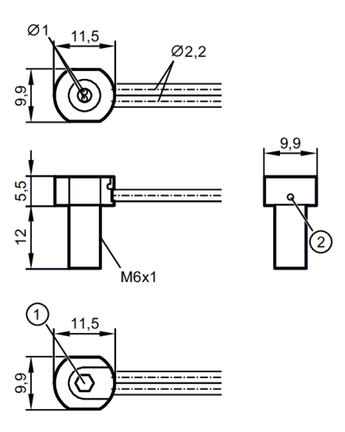 Czujnik światłowodowy odbiciowy FT-11-EPV-O6/FHx1/2m (E21316) - IFM