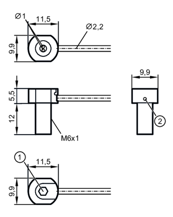 Czujnik światłowodowy w układzie bramki FE-11-EPV-O6/F1x1/2m (E21317) - IFM