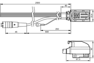 Przewód połączeniowy ze złączem AMP, do 2 kamer analogowych ecomatDisplay/Cable/40p/O2M2/2X M16 (E2M275) - IFM