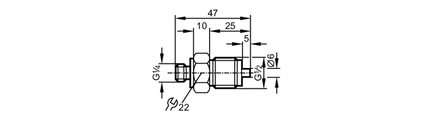 Adapter wkręcany G1/4A-G1/2A V4A (E30002) - IFM
