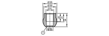 Adapter do wspawania do czujników  procesowych (E30055) - IFM