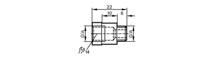 Adapter gwintowany (E30075) - IFM