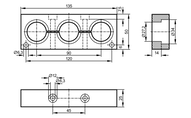 Adapter montażowy  potrójny (E30079) - IFM