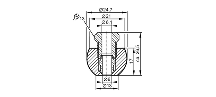 Adapter do wspawania do czujników  procesowych (E30108) - IFM
