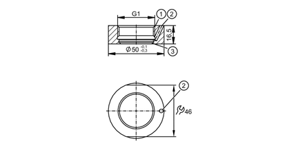 Adapter do wspawania do czujników  procesowych (E30130) - IFM