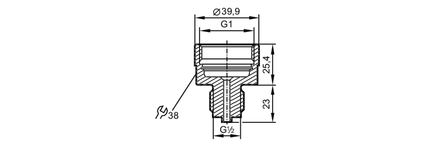 Adapter wkręcany (E30131) - IFM