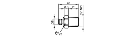 Adapter wkręcany (E30133) - IFM