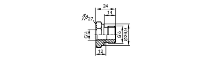 Adapter wkręcany (E30135) - IFM