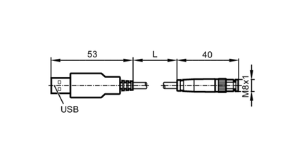 Przewód połączeniowy USB (E30136) - IFM