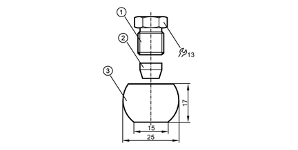 Adapter do wspawania do czujników  procesowych (E30407) - IFM
