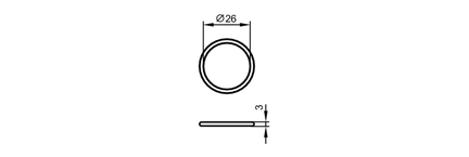 O-ring 26,00X 3,00/FKM/75/Sw (E30437) - IFM