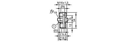Adapter wkręcany (E30460) - IFM