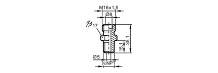 Adapter wkręcany (E30462) - IFM