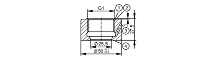 Adapter do wspawania do czujników  procesowych (E30498) - IFM