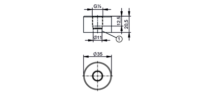 Adapter do wspawania do czujników  procesowych (E30503) - IFM