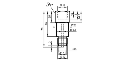 Adapter wkręcany (E30507) - IFM