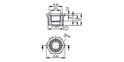 Adapter wkręcany (E30516) - IFM