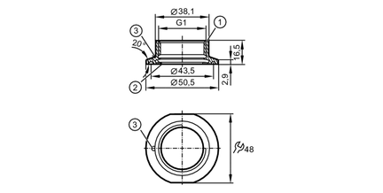 Adapter procesowy Tri-Clamp (E33208) - IFM