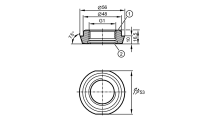 Adapter higieniczny rurowy (E33212) - IFM