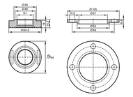 Adapter procesowy z kołnierzem DRD (E33242) - IFM