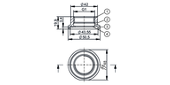 Adapter procesowy Clamp DIN 11864 (E33243) - IFM