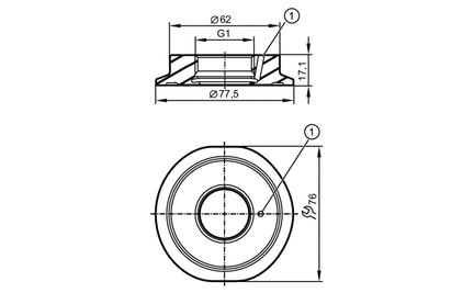 Adapter procesowy Clamp DIN 11864 (E33309) - IFM