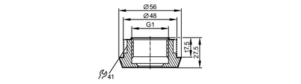 Adapter higieniczny rurowy (E33612) - IFM