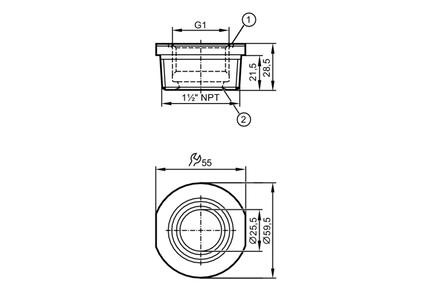 Adapter wkręcany (E33627) - IFM