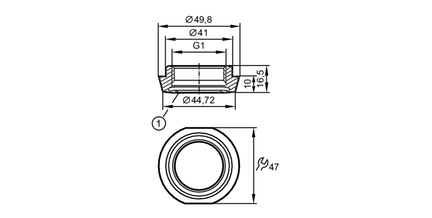 Adapter higieniczny rurowy (E33711) - IFM