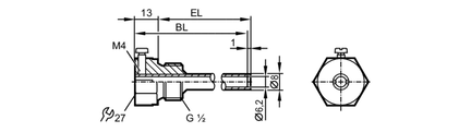 Osłona procesowa do czujników  temperatury (E37663) - IFM