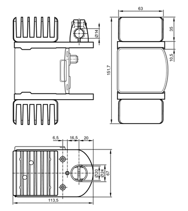 Radiator do kamer 3D (E3D354) - IFM