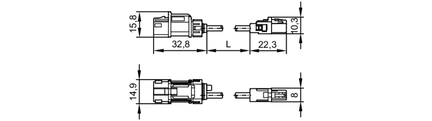 Przewód połączeniowy HFM Y CABLE 1 X S/S/M S/D/M A 0,30M (E3R107) - IFM