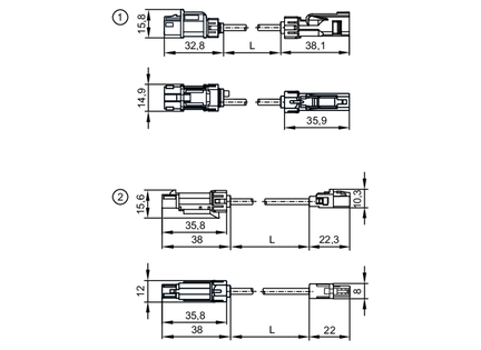 Przewód połączeniowy ADAPTER HFM Y CABLE / 1 X FAKRA 3D (E3R108) - IFM