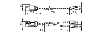 Przewód połączeniowy HFM Y CABLE 2 X S/S/M S/D/M A 3,5M (E3R109) - IFM